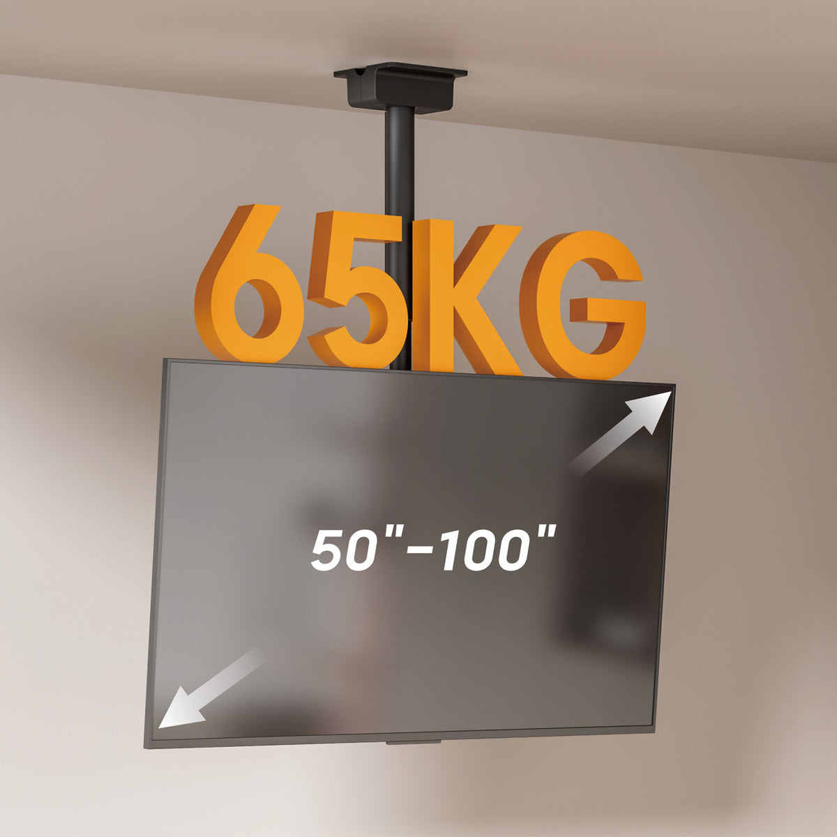 my wall Elektrisch schwenkbare und höhenverstellbare TV Deckenhalterung (HP 68 L)