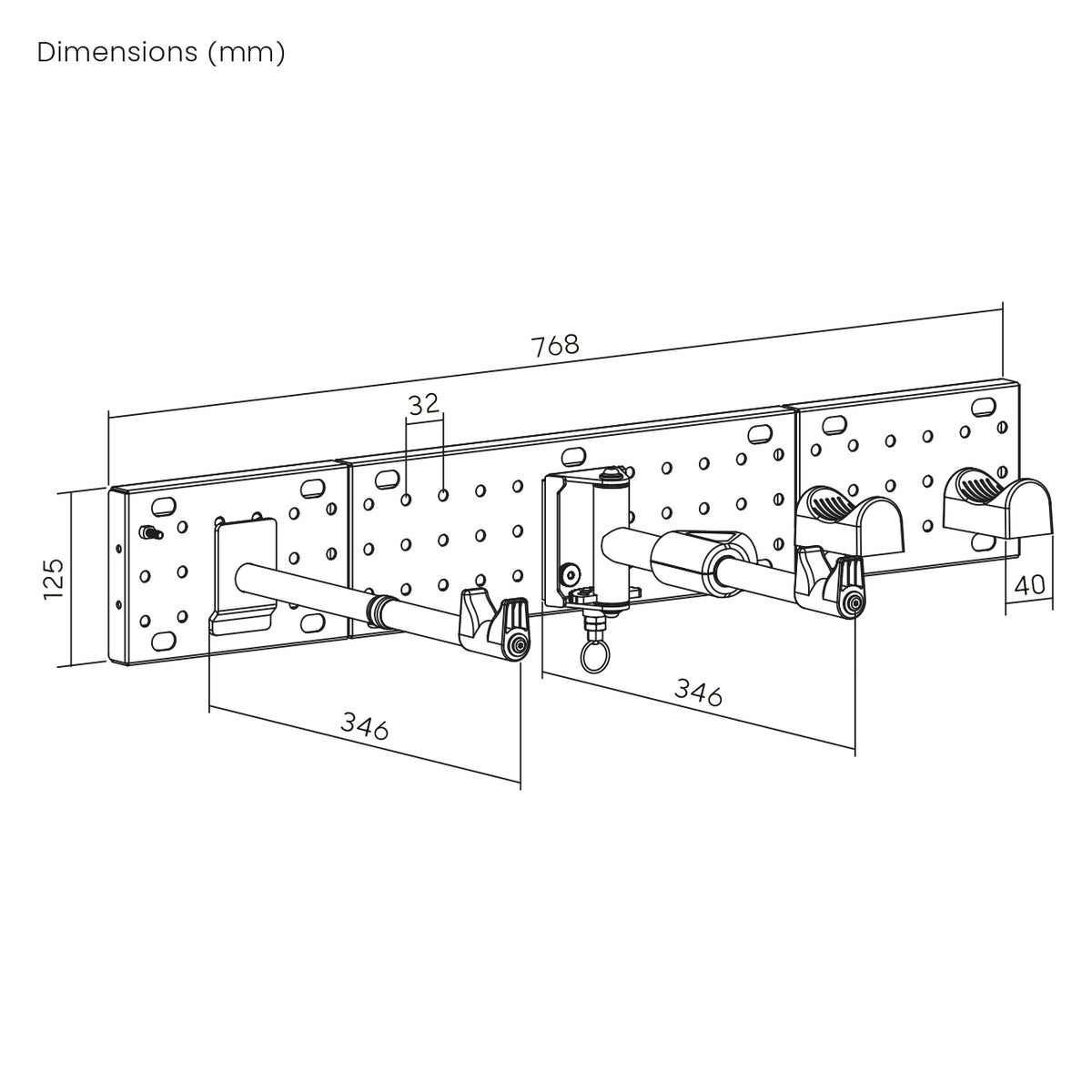 my wall Fahrrad Wandhalterung vertikal & horizontal (HR 13 L)