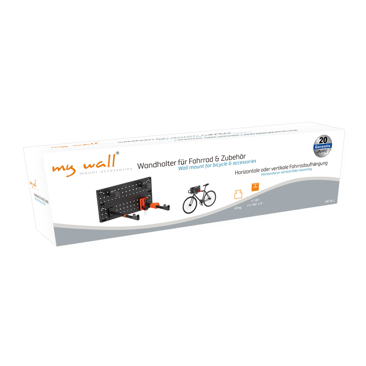 my wall Fahrrad Wandhalterung vertikal & horizontal (HR 14 L)