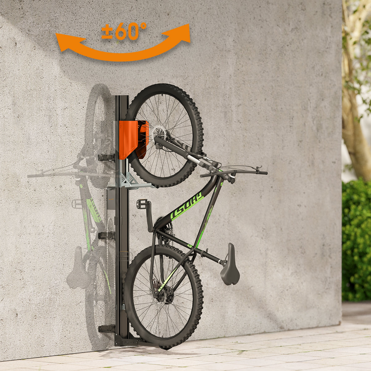 my wall EasyLift vertikale Fahrrad Wandhalterung schwenkbar (HR 17 L)