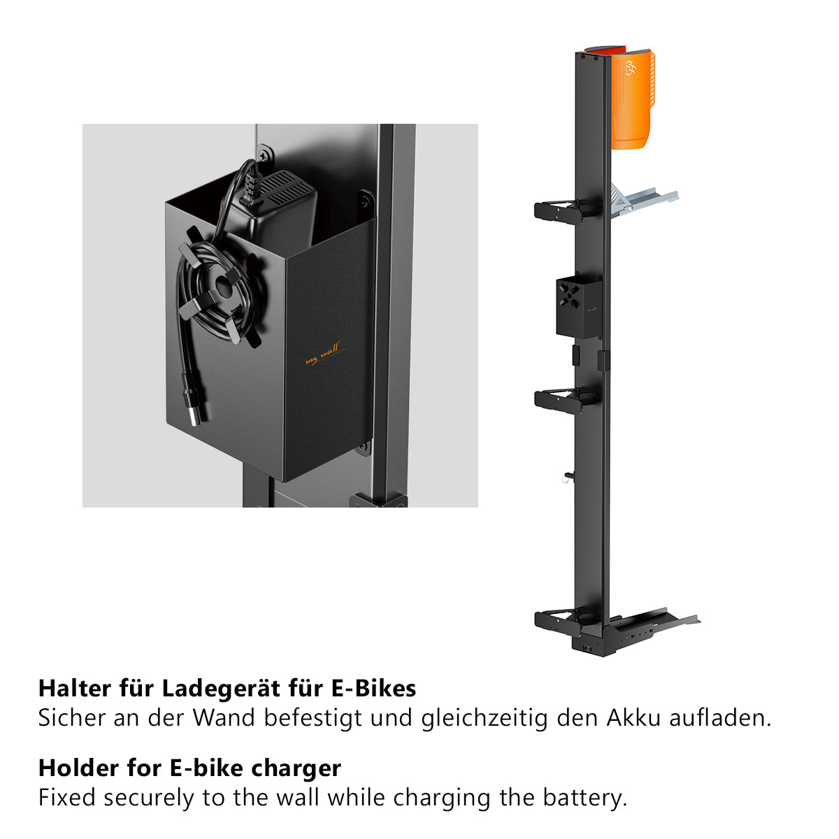 my wall EasyLift vertikale Fahrrad Wandhalterung schwenkbar (HR 17 L)