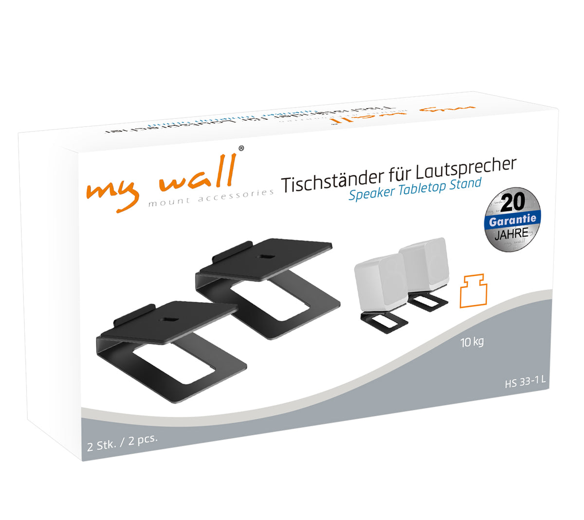 my wall 2 Tischständer für Lautsprecher (HS 33-1 L)