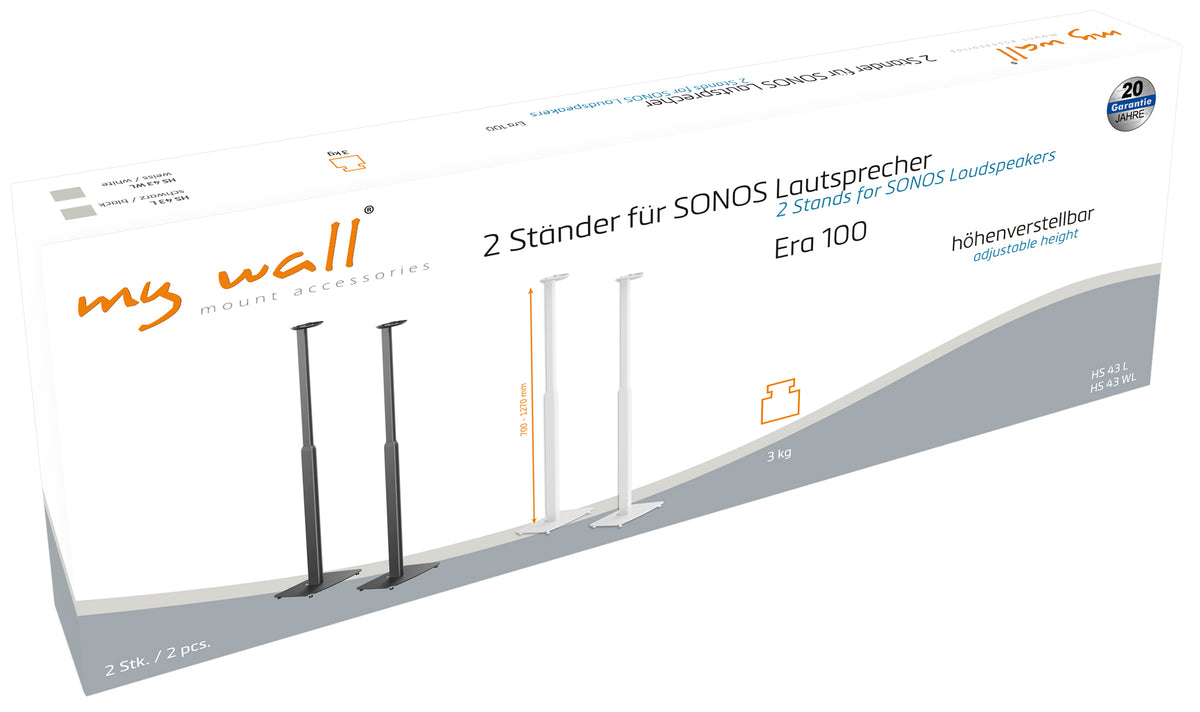 my wall 2 Ständer für Sonos Lautsprecher Era 100 (HS 43 WL)