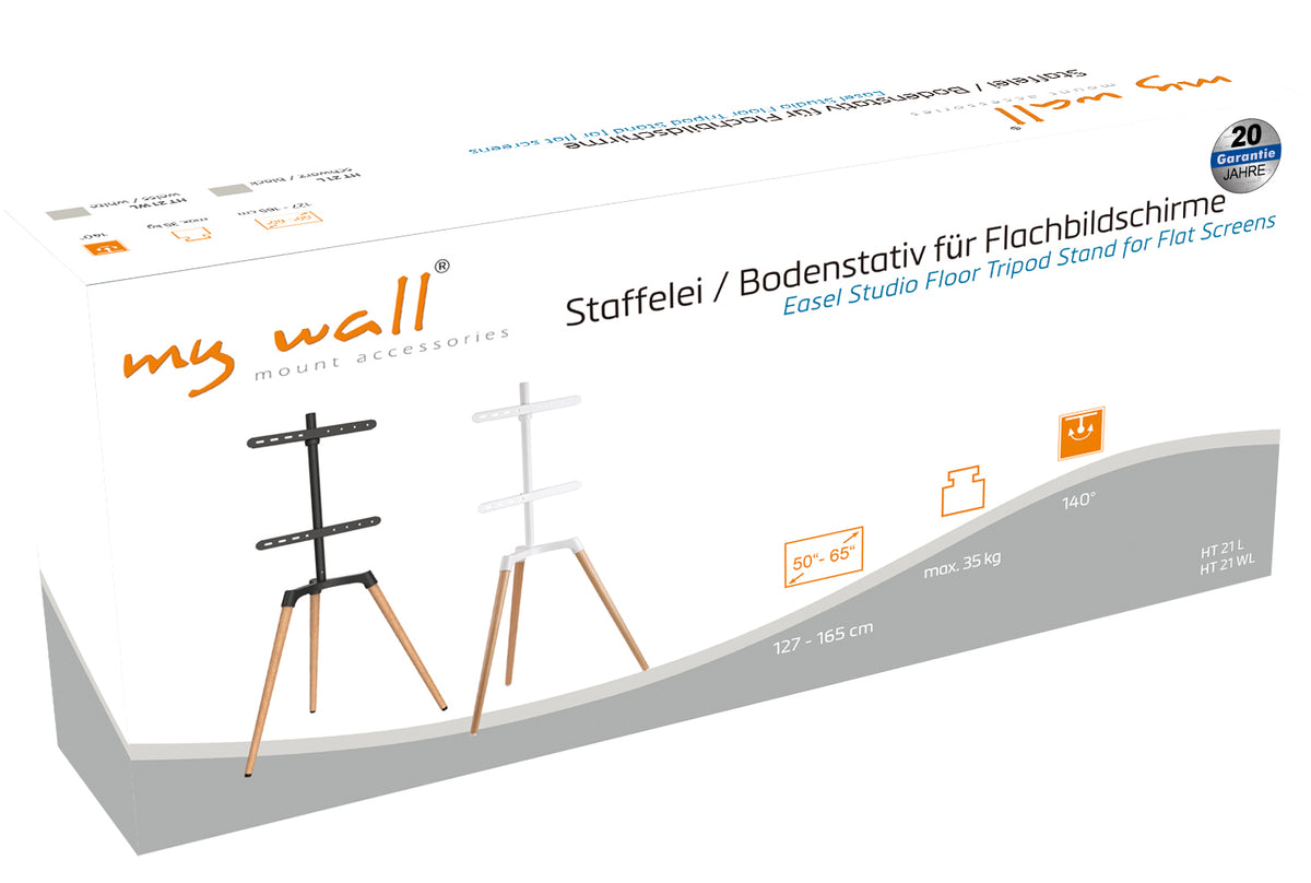 my wall Staffelei / Bodenstativ für Flachbildschirme (HT 21 WL)
