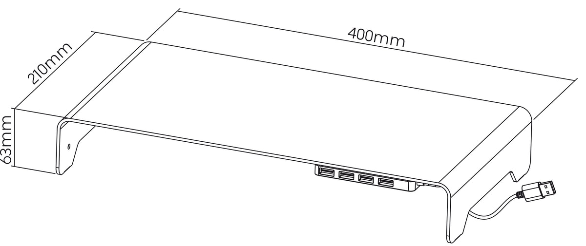 my wall Monitor / Laptop Design Erhöhung (HT 46 L)