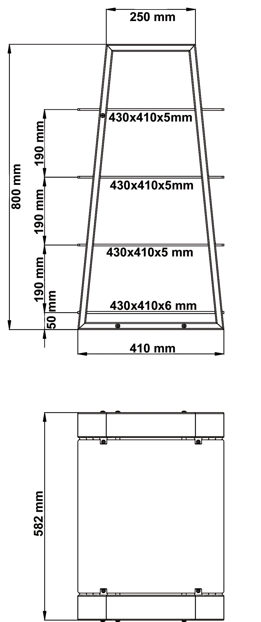 my wall TV/HiFi Regal (HZ 100 L)