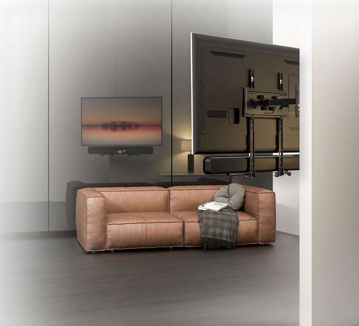 my wall Universal-Soundbar-Halterung mit rutschfestem Sockelhalter (HZ 19 L)