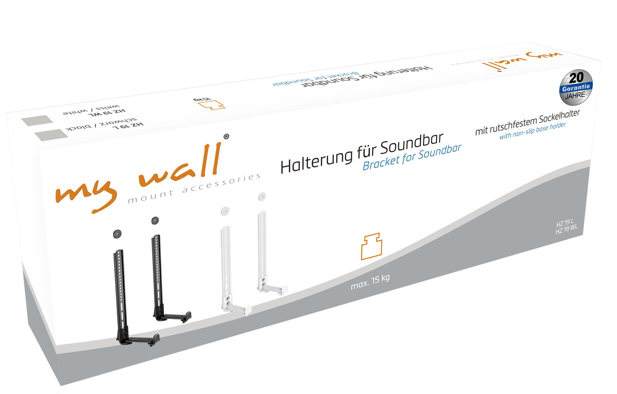my wall Universal-Soundbar-Halterung mit rutschfestem Sockelhalter (HZ 19 L)
