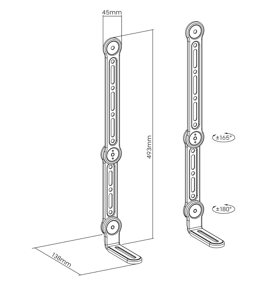 my wall Universal Soundbar-Halterung (HZ 32-1 L)