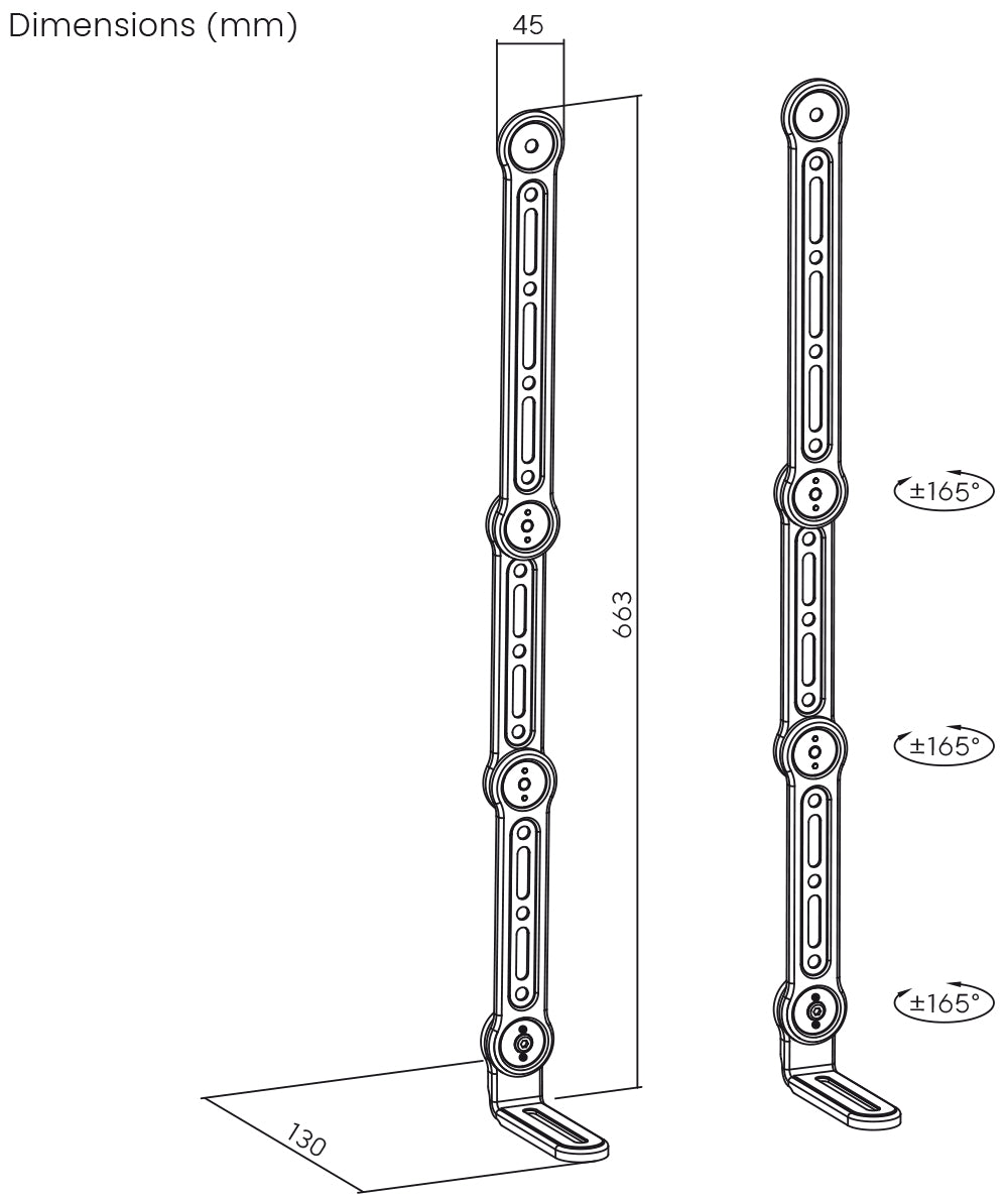 my wall Universal Soundbar-Halterung (HZ 32-2 L)