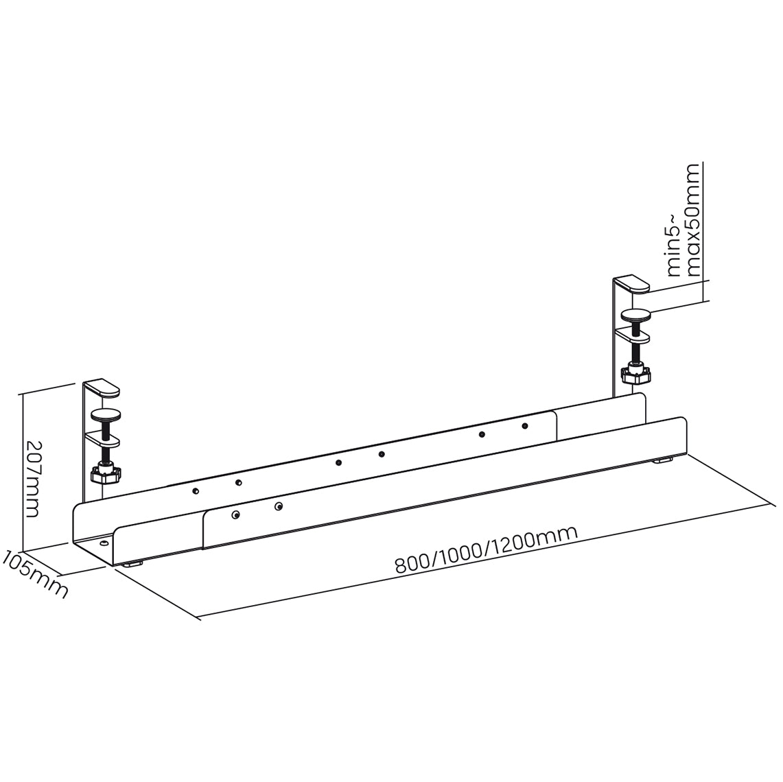 my wall Schreibtisch-Kabelmanagement (HZ 45-2 L)