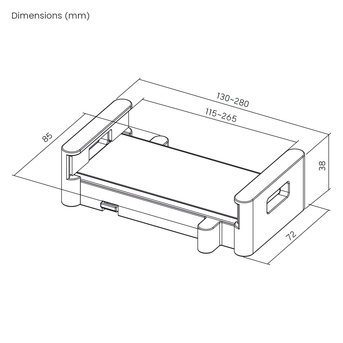 my wall Tablet Adapter-Halter für Monitorbefestigungen (HZ 51 L)
